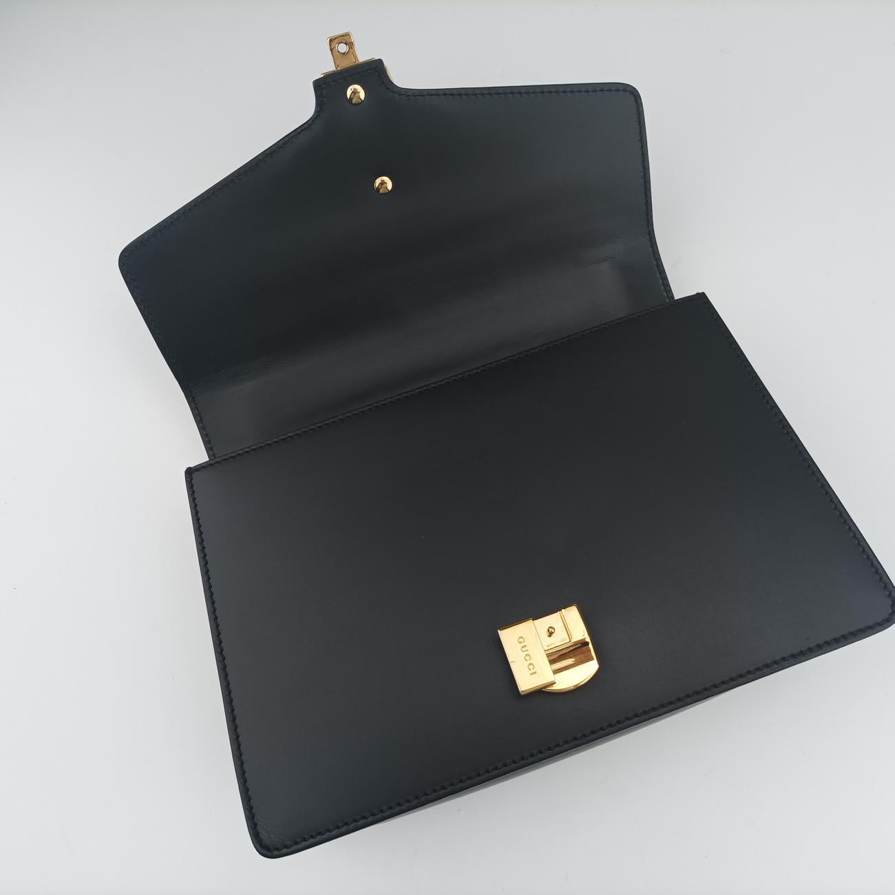 Vintage Gucci Sylvie Black×red×green Leather 421882 shoulderbag | stylenewstar