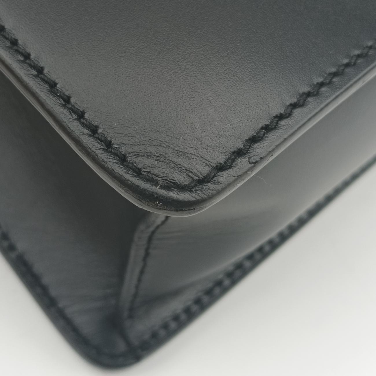 Vintage Gucci Sylvie Black×red×green Leather 421882 shoulderbag | stylenewstar