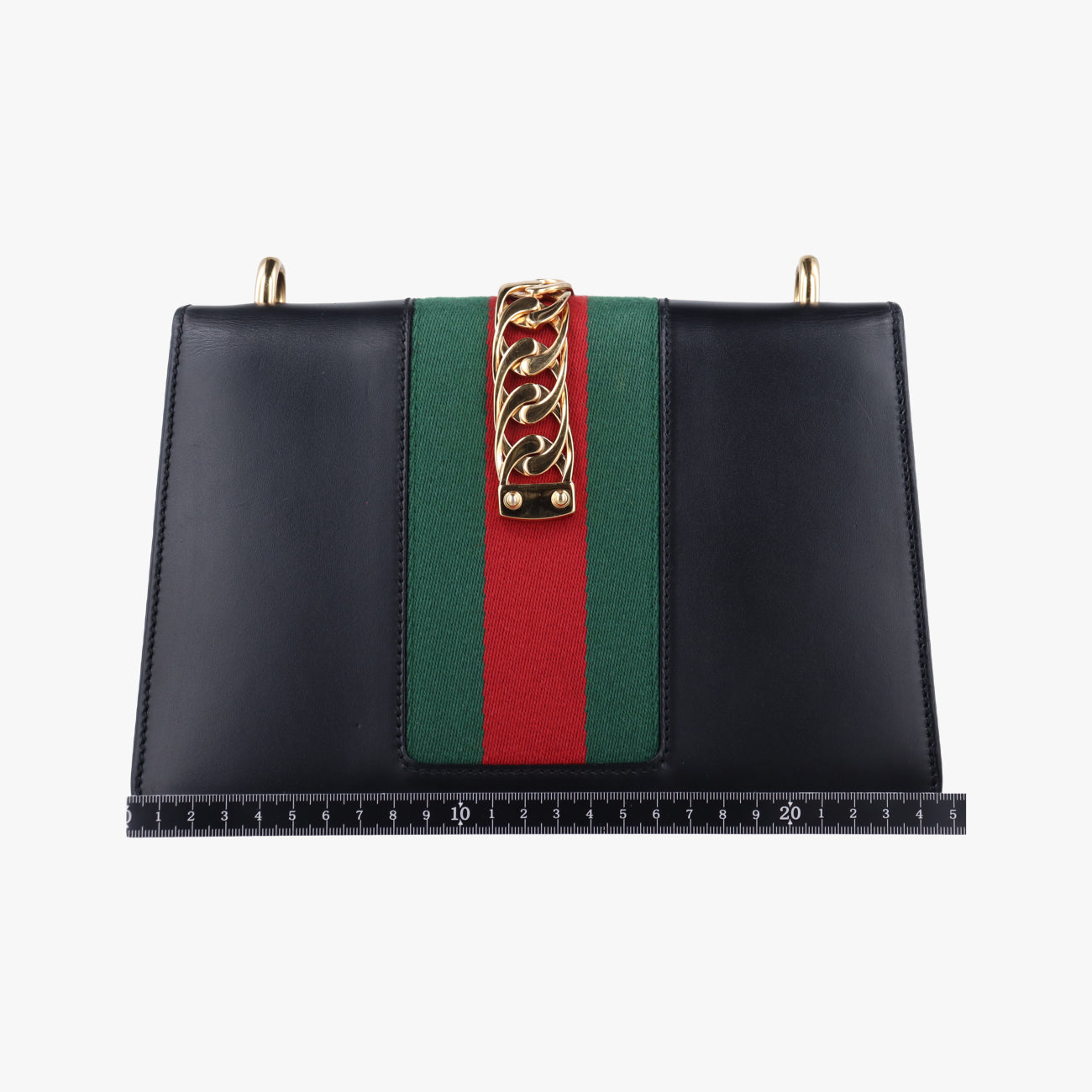 Vintage Gucci Sylvie Black×red×green Leather 421882 shoulderbag | stylenewstar