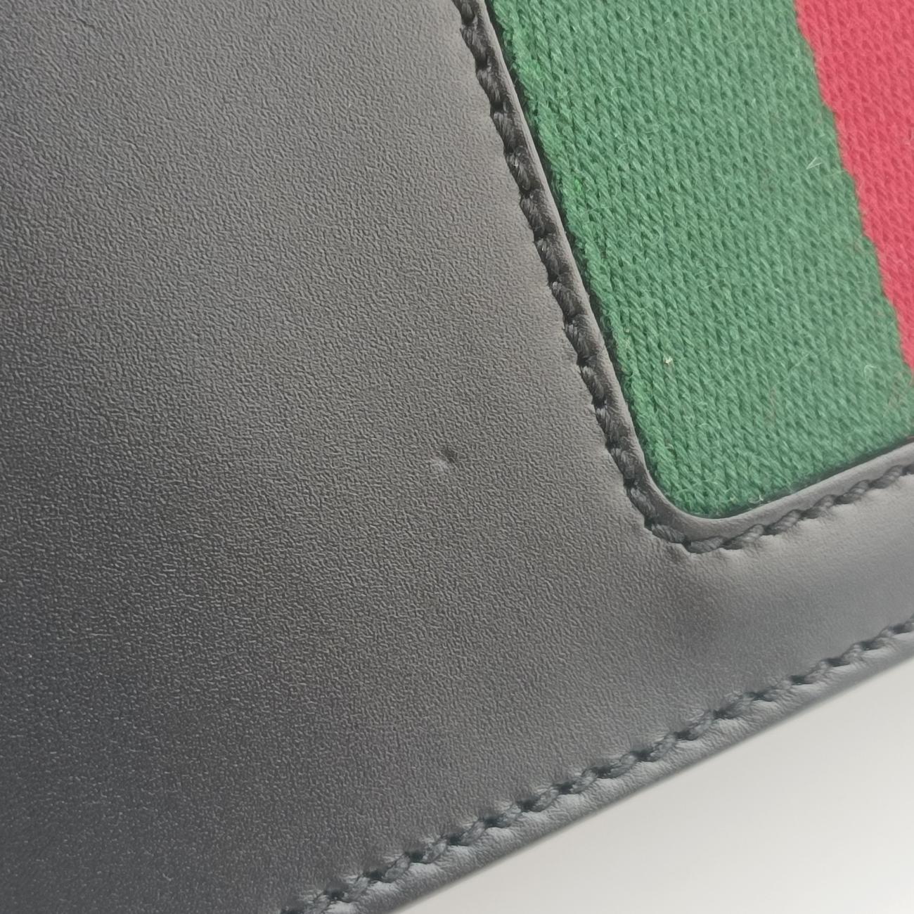 Vintage Gucci Sylvie Black×red×green Leather 421882 shoulderbag | stylenewstar