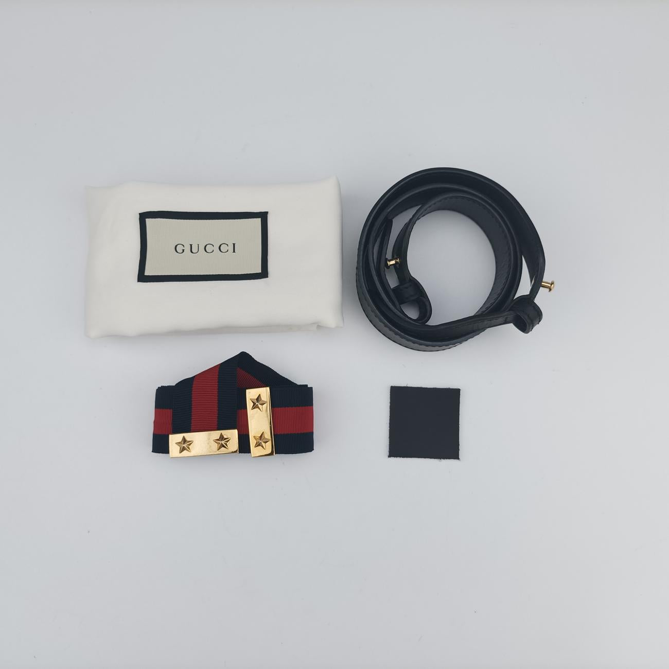 Vintage Gucci Sylvie Black×red×green Leather 421882 shoulderbag | stylenewstar