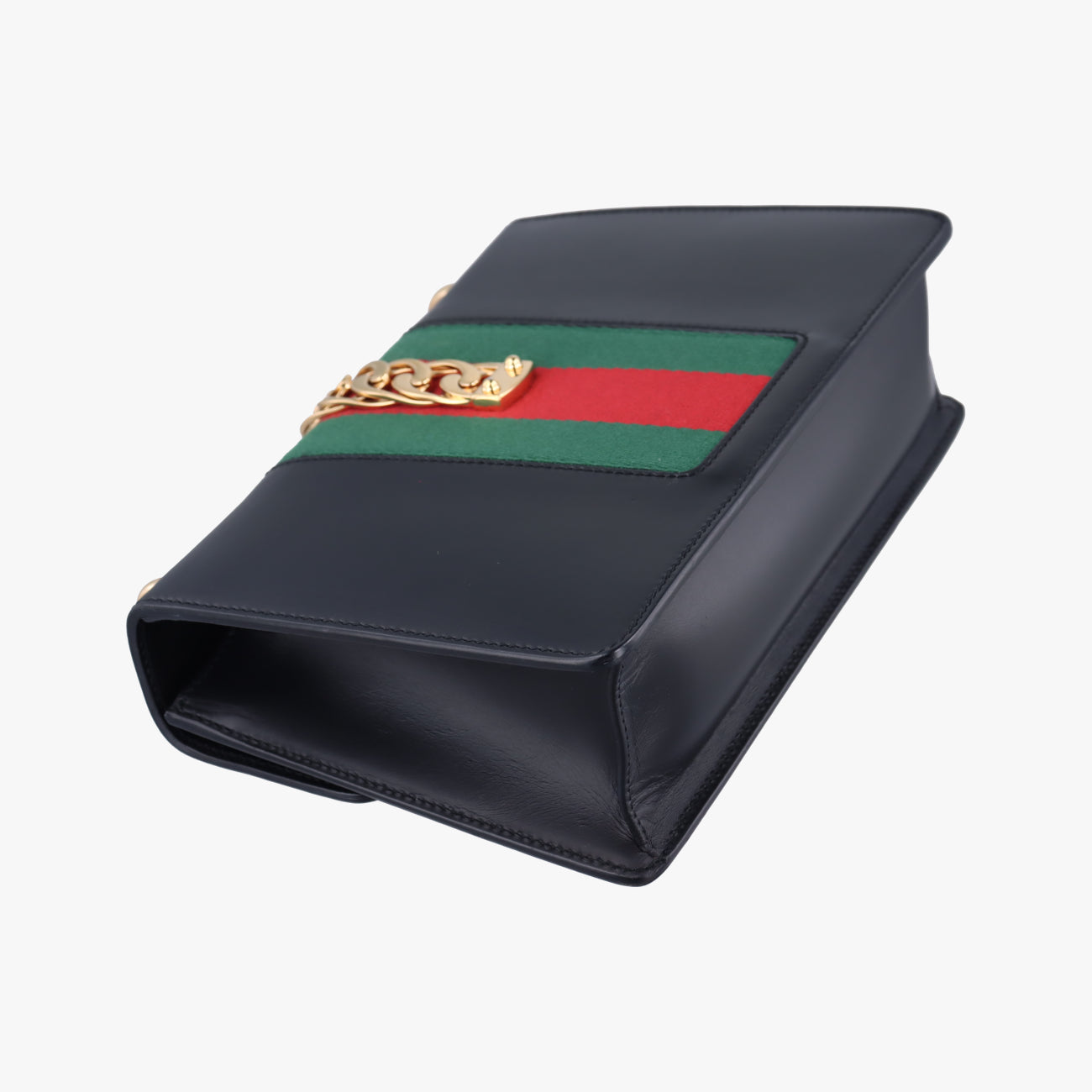 Vintage Gucci Sylvie Black×red×green Leather 421882 shoulderbag | stylenewstar