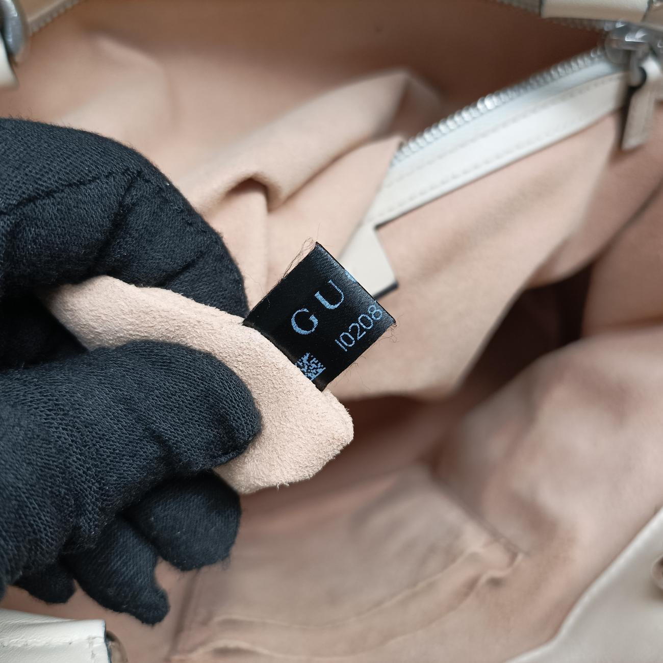 Pre-owned Gucci Dionysus Web White Leather 444073 shoulderbag | stylenewstar