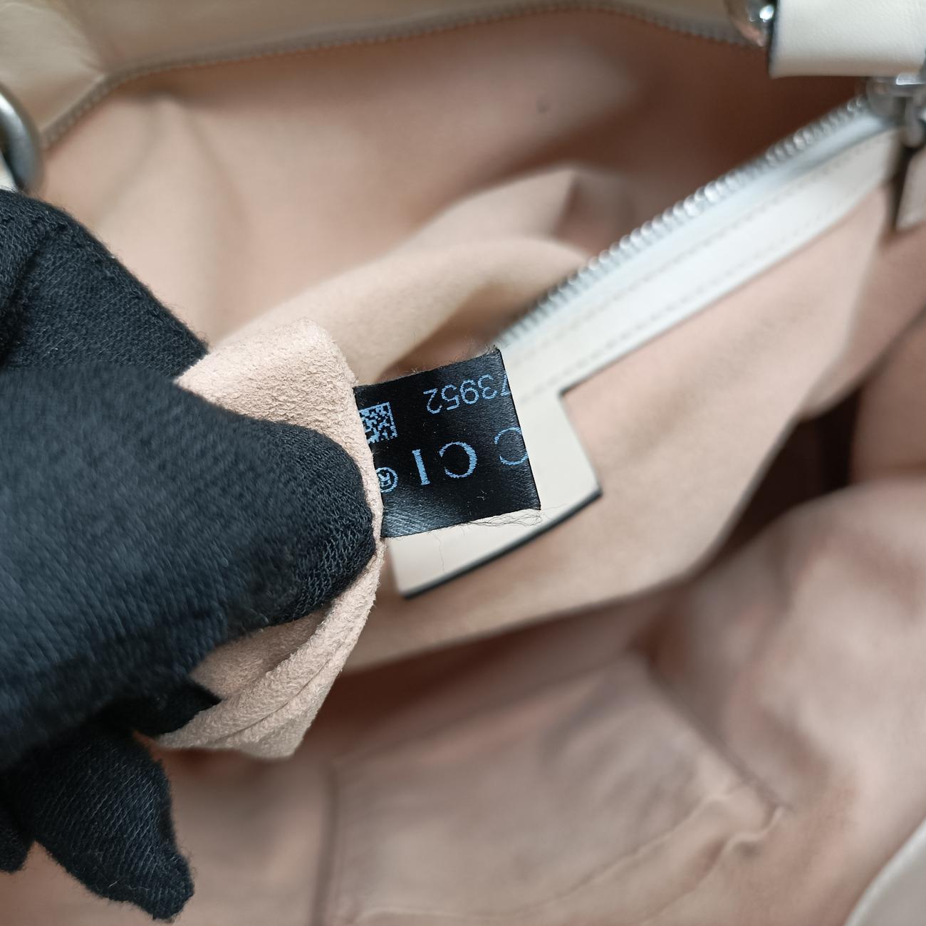 Pre-owned Gucci Dionysus Web White Leather 444073 shoulderbag | stylenewstar