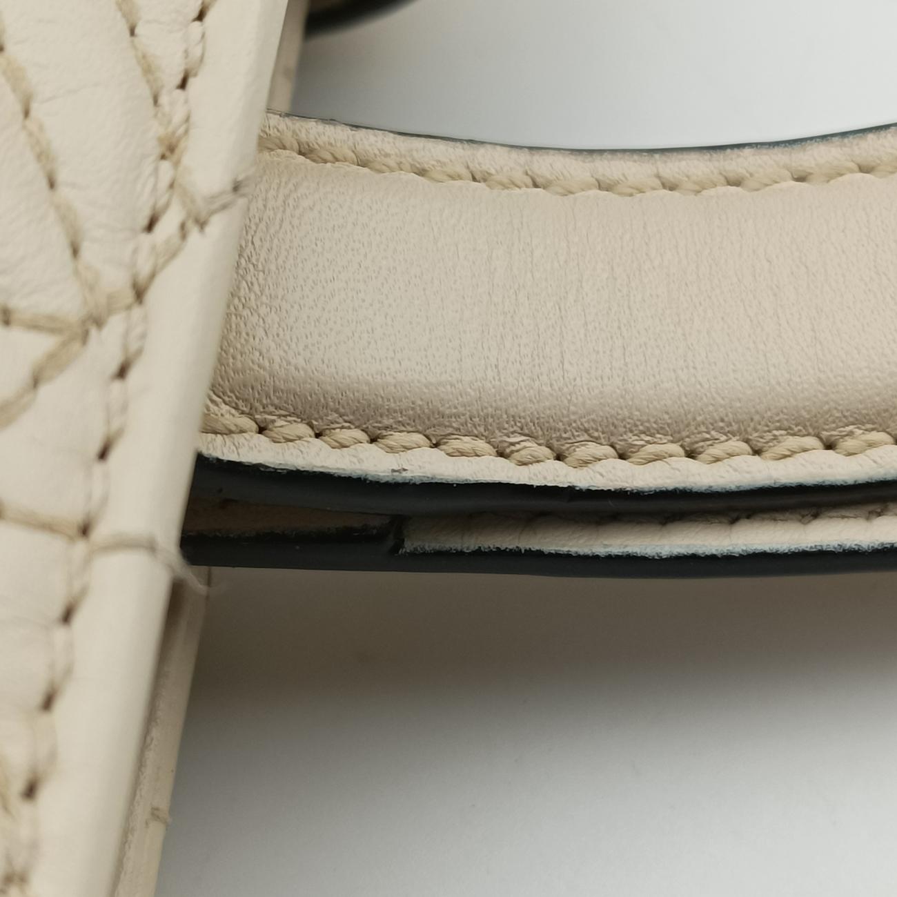 Pre-owned Gucci Dionysus Web White Leather 444073 shoulderbag | stylenewstar