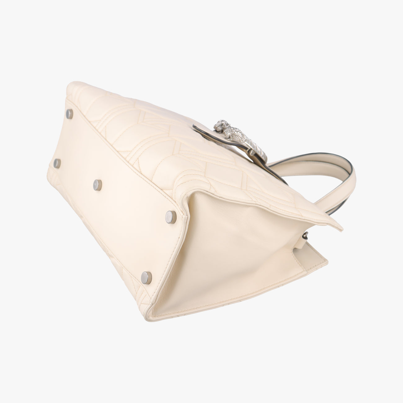Pre-owned Gucci Dionysus Web White Leather 444073 shoulderbag | stylenewstar
