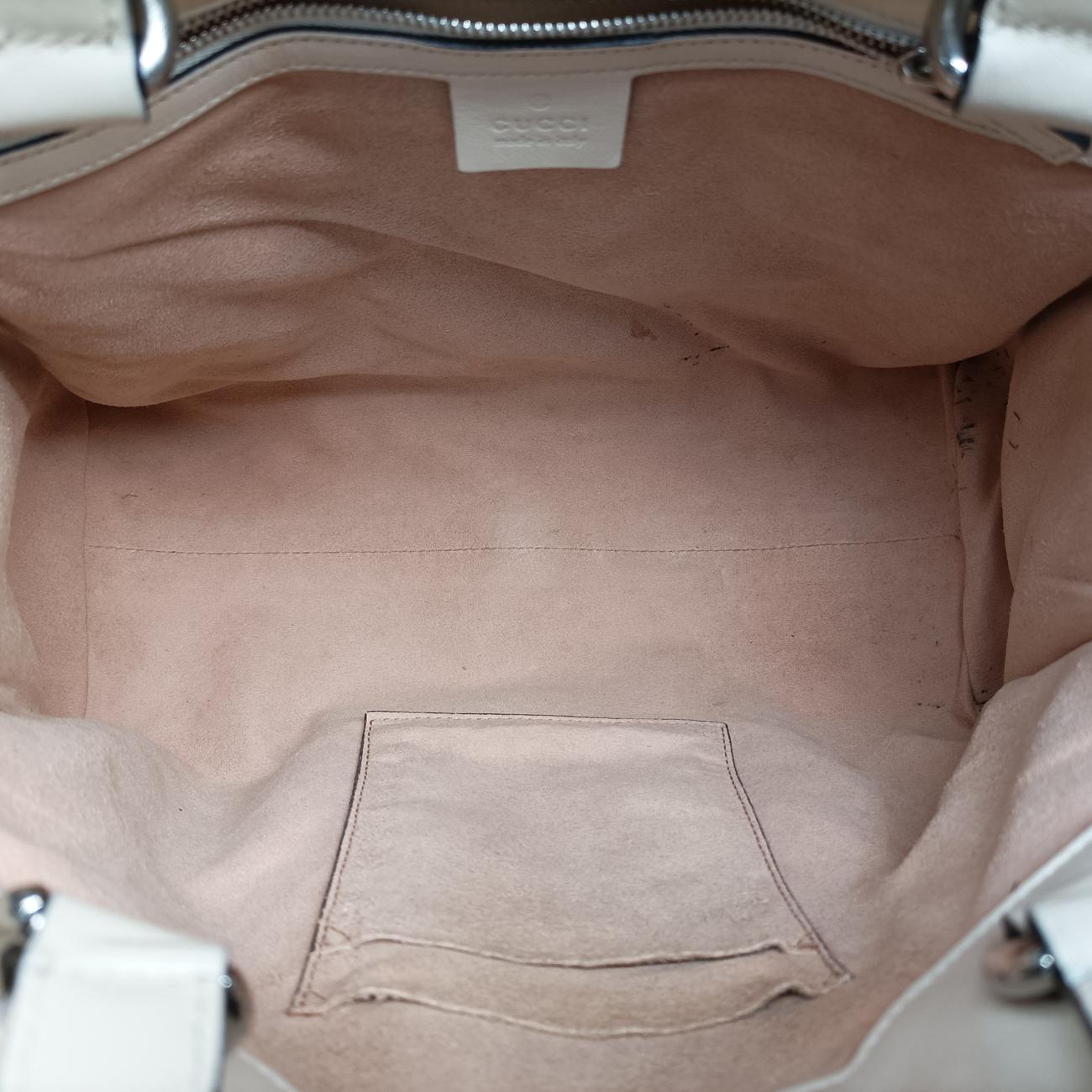 Pre-owned Gucci Dionysus Web White Leather 444073 shoulderbag | stylenewstar