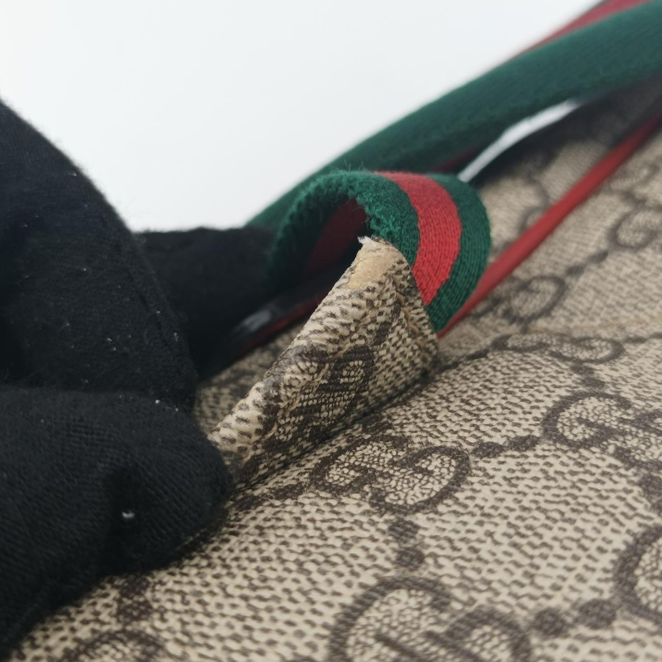 Vintage Gucci GG Supreme Tian Beige×Multicolour PVC coated canvas 427042 backpack/rucksack | stylenewstar