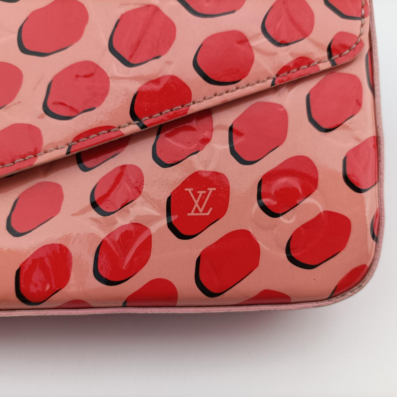 Pre-owned Louis Vuitton Pochette Félicie Pink×Red Vernis M62359 shoulderbag | stylenewstar