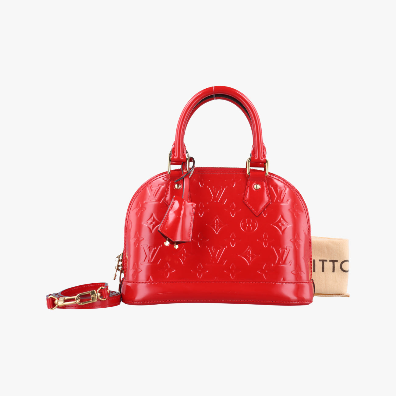 Secondhand Louis Vuitton Alma BB CERISE Vernis M90174 shoulderbag | stylenewstar