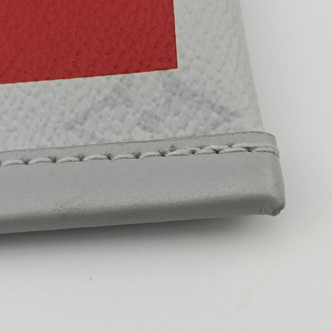 Pre-owned Louis Vuitton Flat Messenger Gray×Orange Monogram canvas x Monogram denim M44640 shoulderbag | stylenewstar