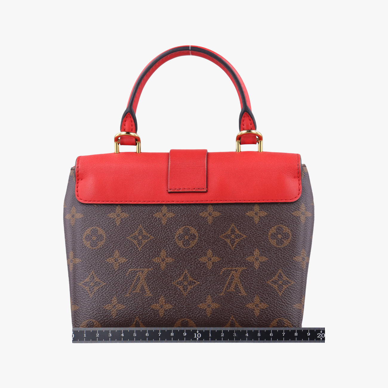 Pre-owned Louis Vuitton Rocky BB Monogram/Brown x Red Monogram canvas x calf leather M44322 shoulderbag | stylenewstar