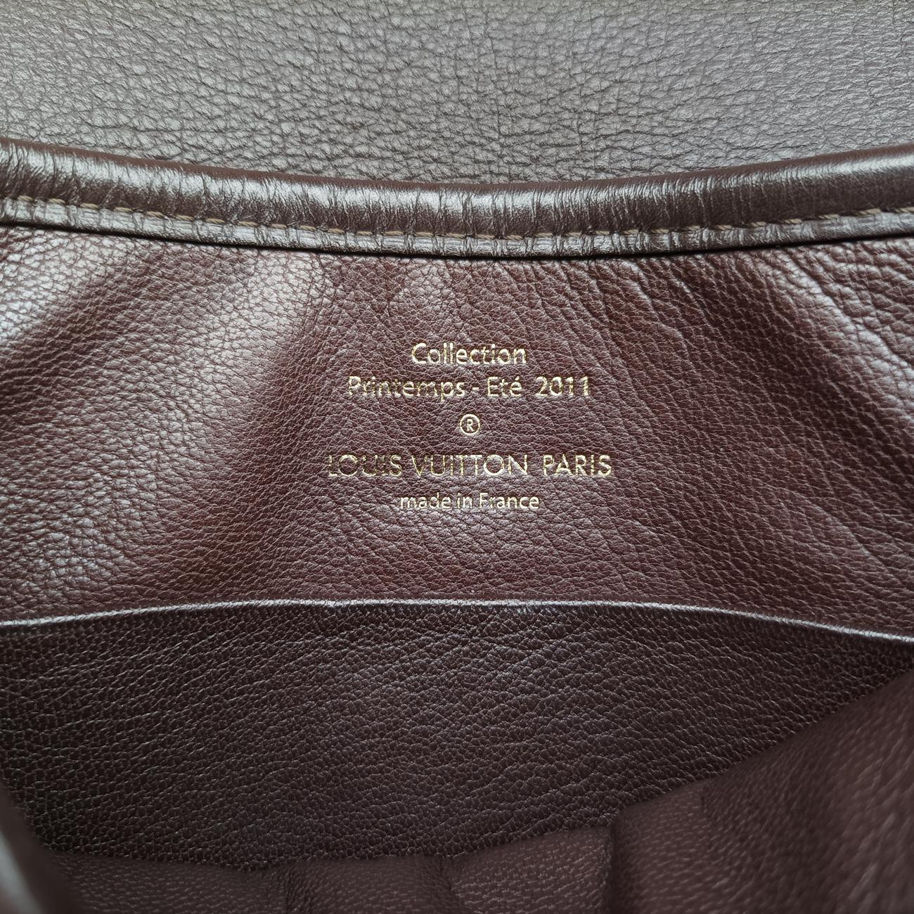 Pre-owned Louis Vuitton Collection Trapezio Pink×Brown leather M97086 shoulderbag | stylenewstar