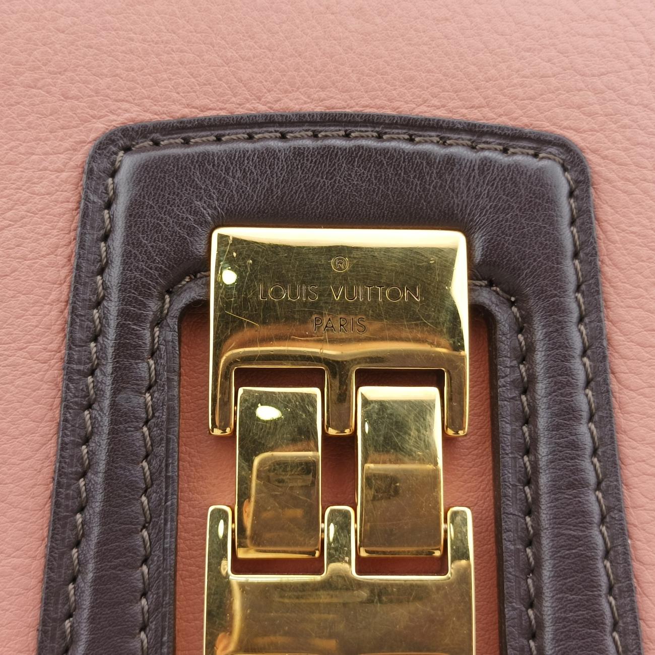 Pre-owned Louis Vuitton Collection Trapezio Pink×Brown leather M97086 shoulderbag | stylenewstar