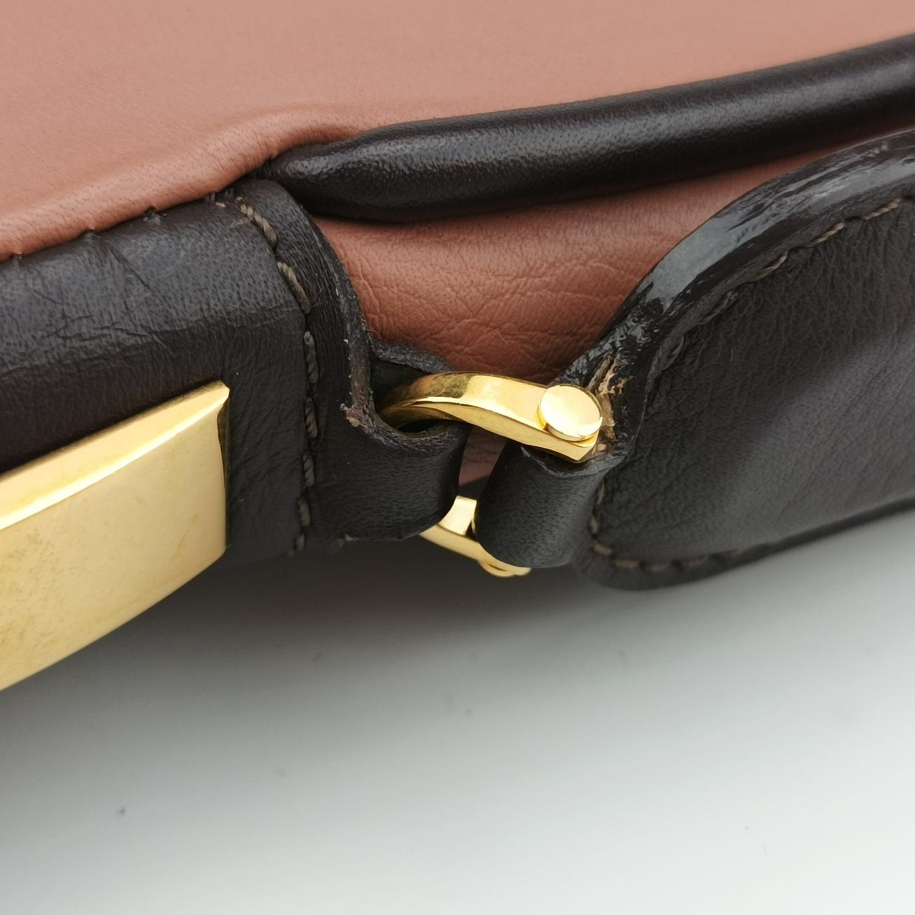 Pre-owned Louis Vuitton Collection Trapezio Pink×Brown leather M97086 shoulderbag | stylenewstar