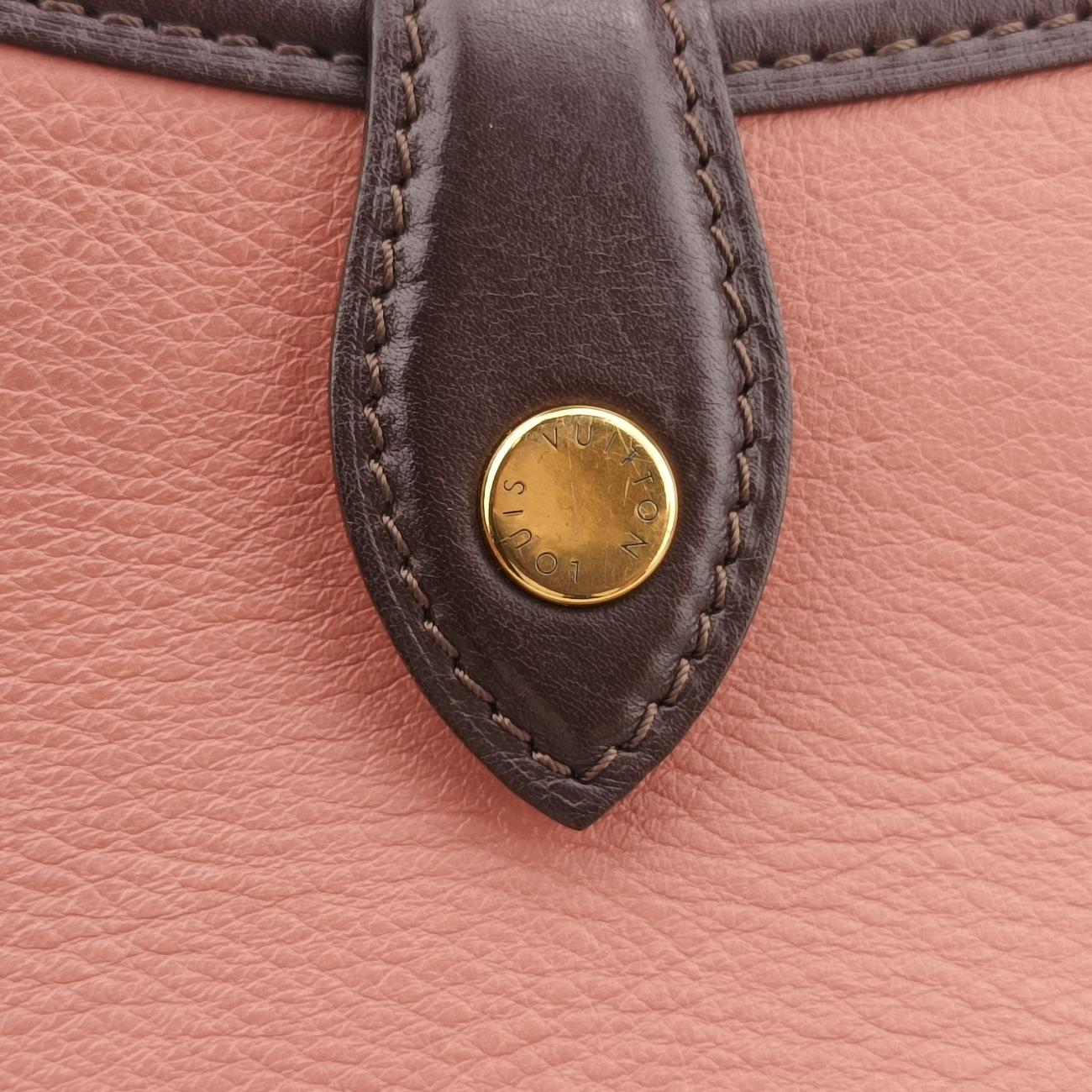 Pre-owned Louis Vuitton Collection Trapezio Pink×Brown leather M97086 shoulderbag | stylenewstar