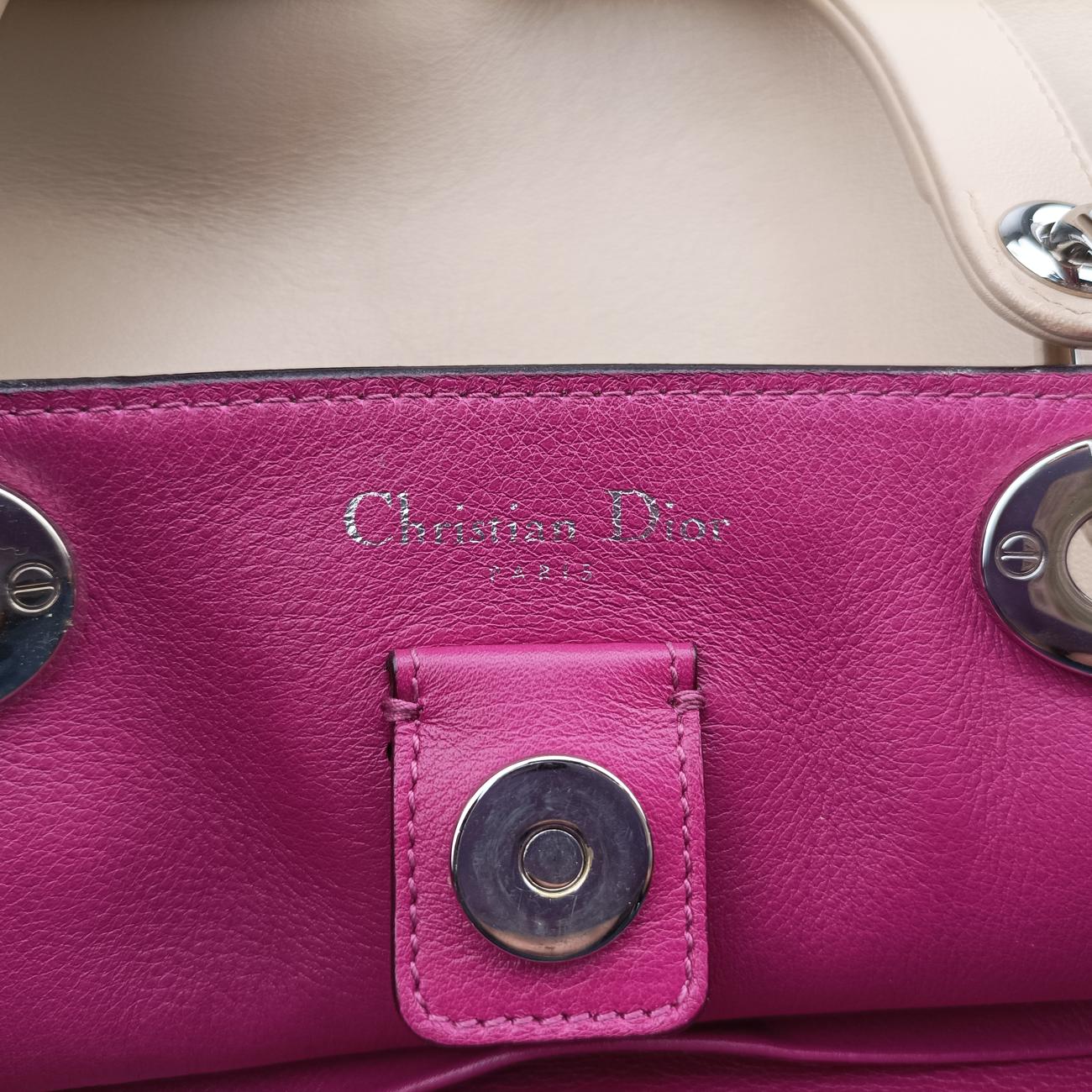 Pre-owned Christian Dior Diorissimo Beige Leather  shoulderbag | stylenewstar