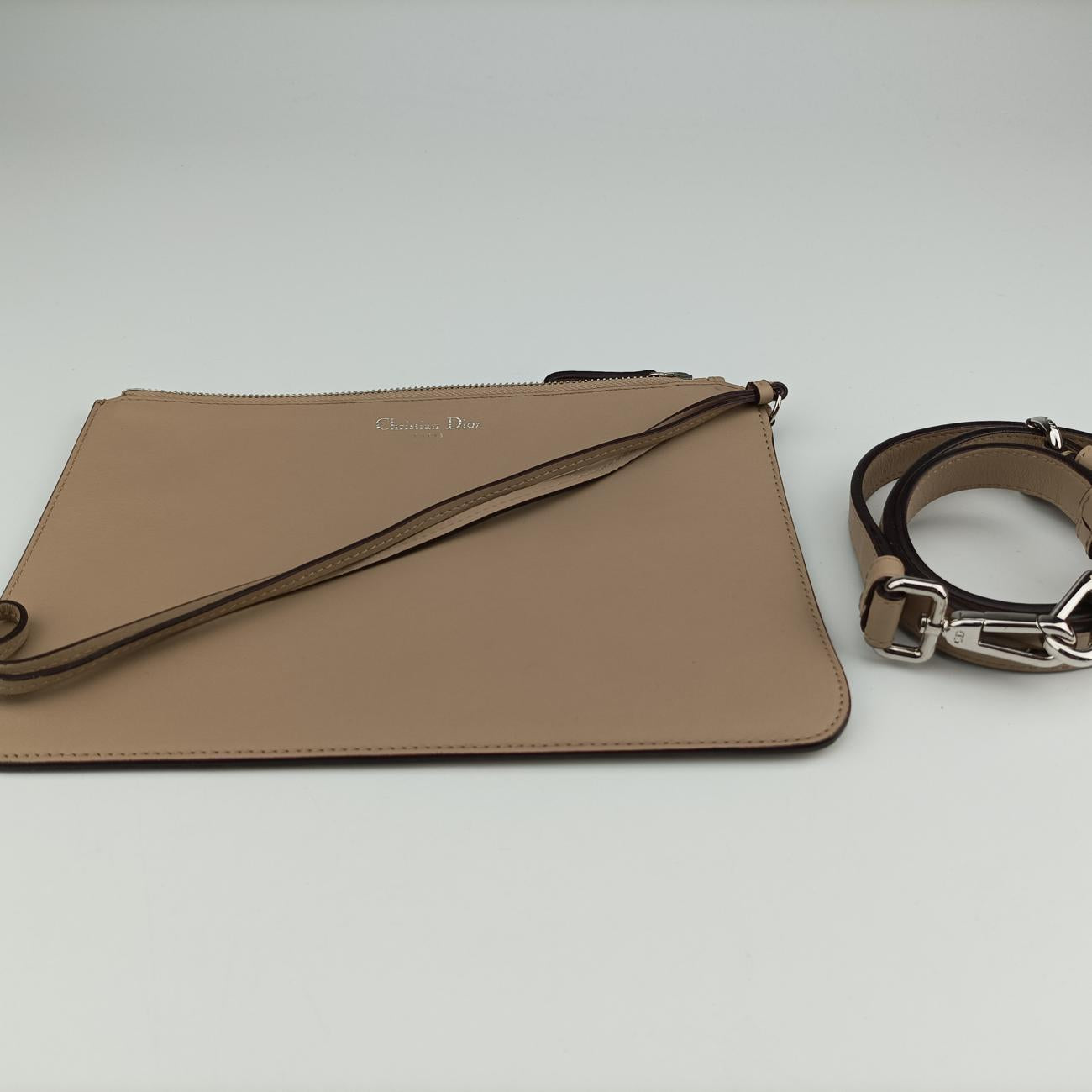 Pre-owned Christian Dior Diorissimo Beige Leather  shoulderbag | stylenewstar