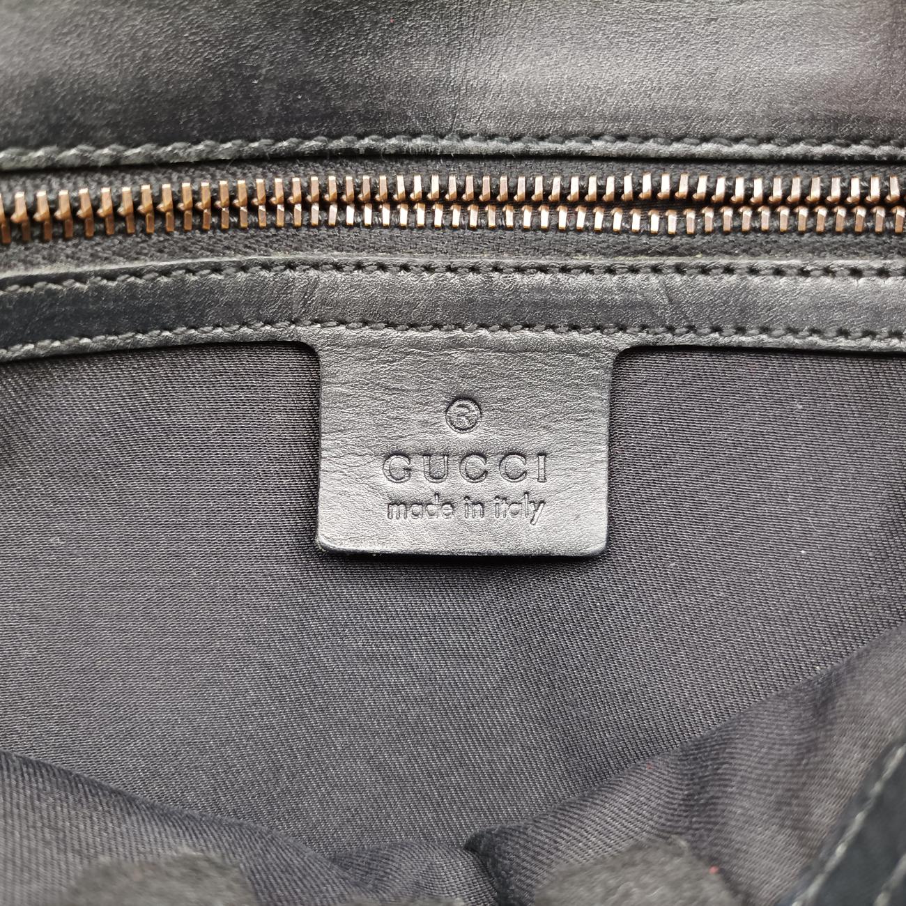 Secondhand Gucci Horsebit Black Canvas × Velour 129699 handbag | stylenewstar