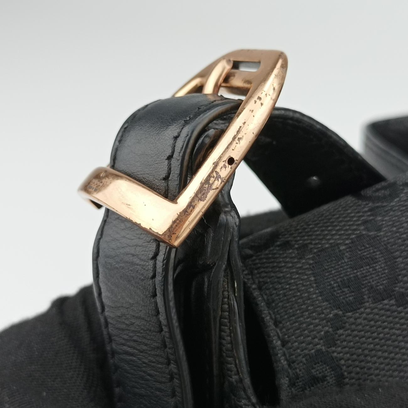 Secondhand Gucci Horsebit Black Canvas × Velour 129699 handbag | stylenewstar