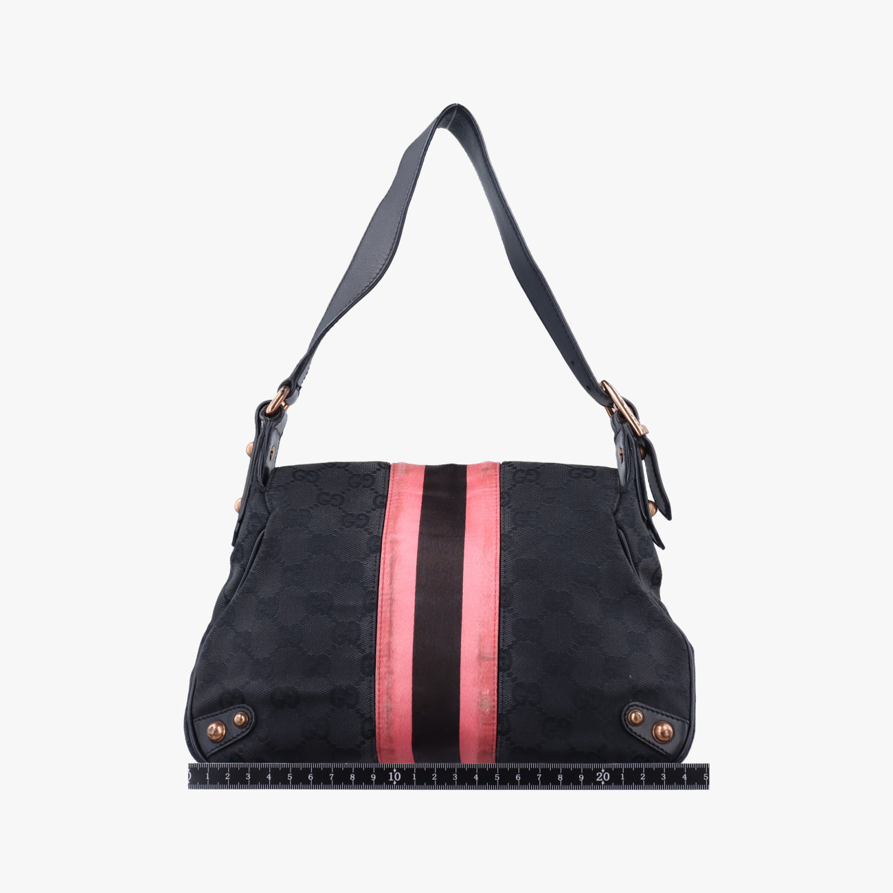 Secondhand Gucci Horsebit Black Canvas × Velour 129699 handbag | stylenewstar