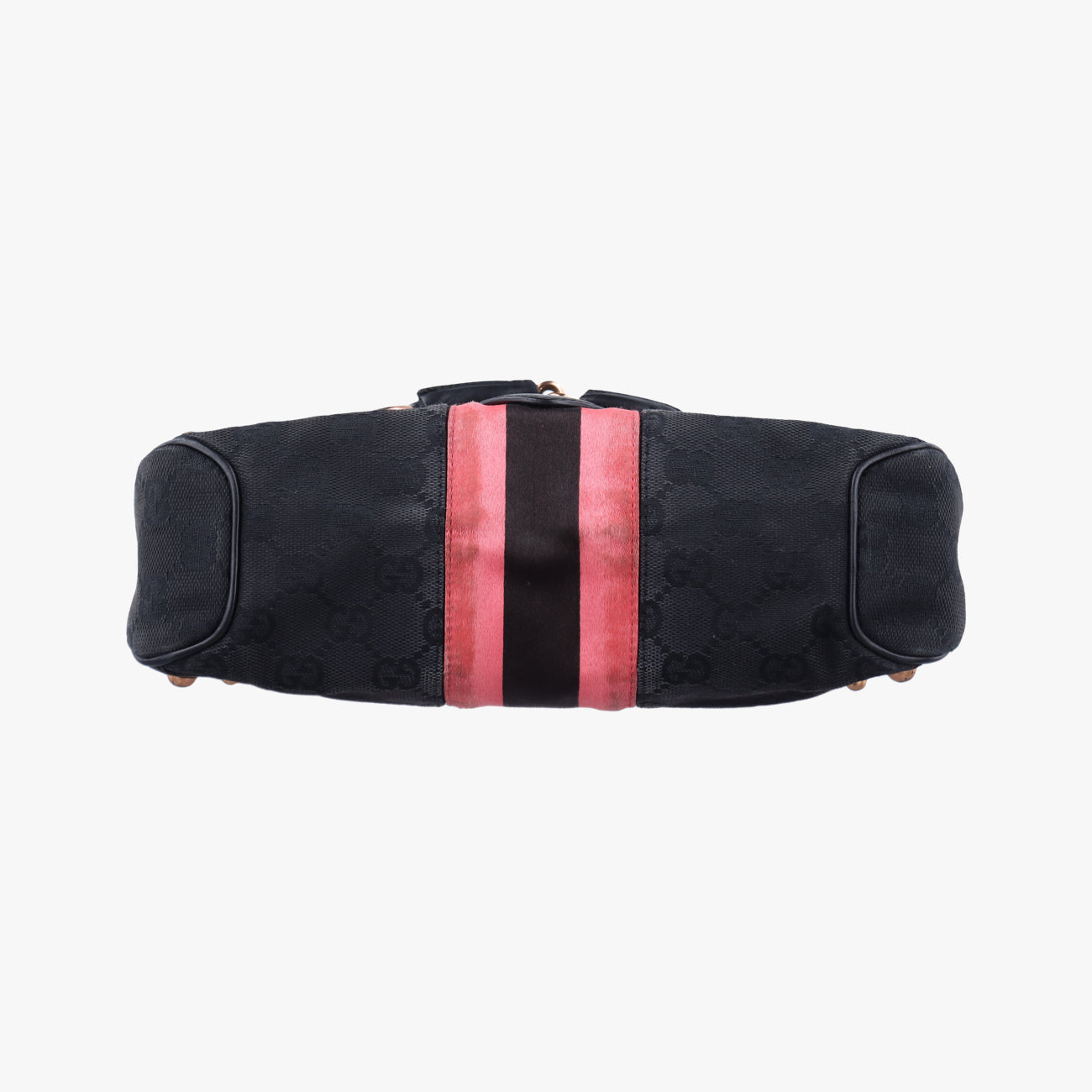 Secondhand Gucci Horsebit Black Canvas × Velour 129699 handbag | stylenewstar