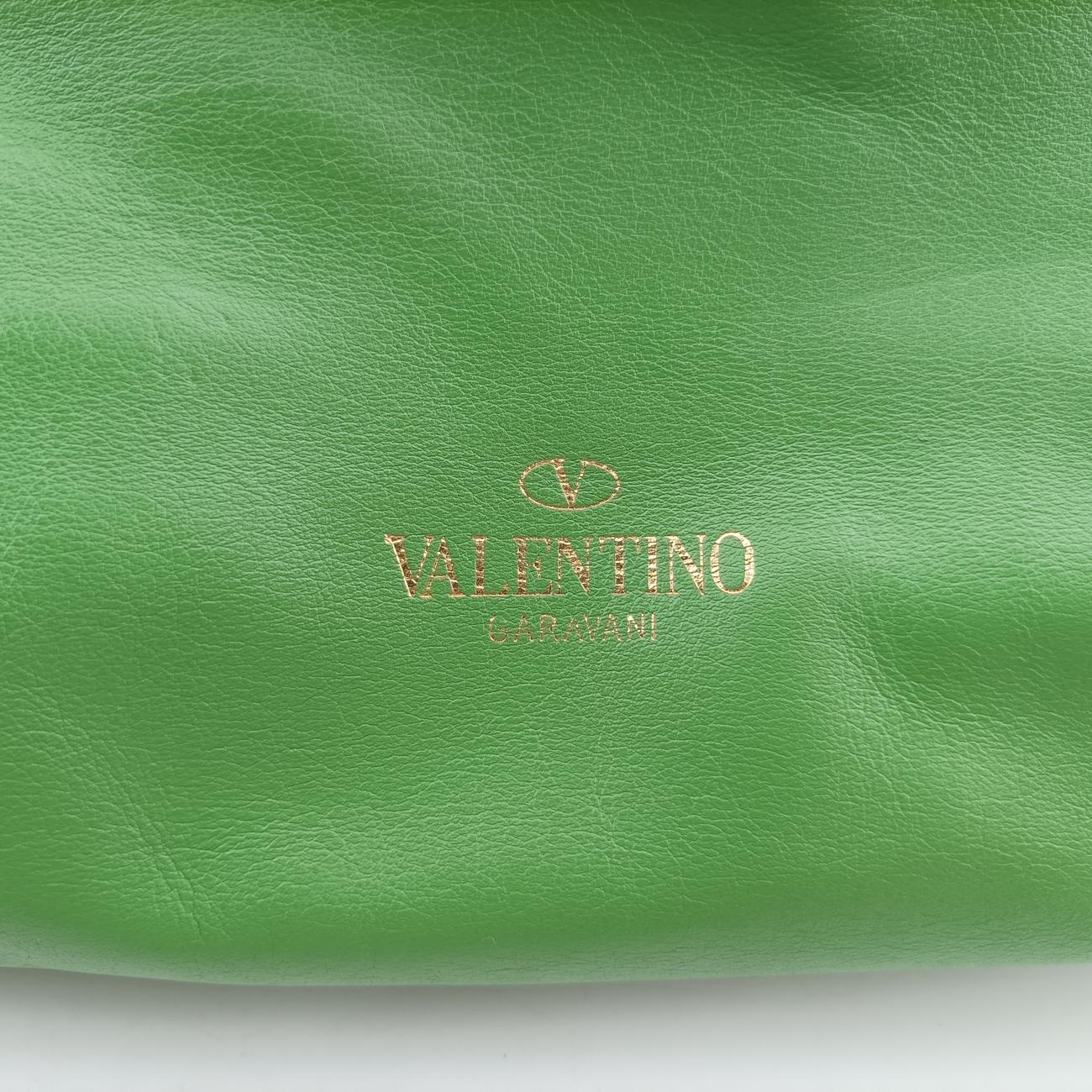 Pre-owned Valentino Rockstud Green Leather  shoulderbag | stylenewstar