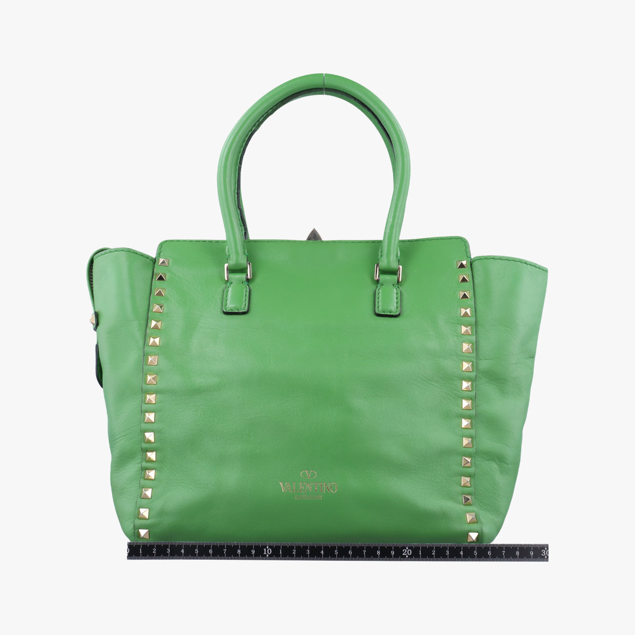 Pre-owned Valentino Rockstud Green Leather  shoulderbag | stylenewstar