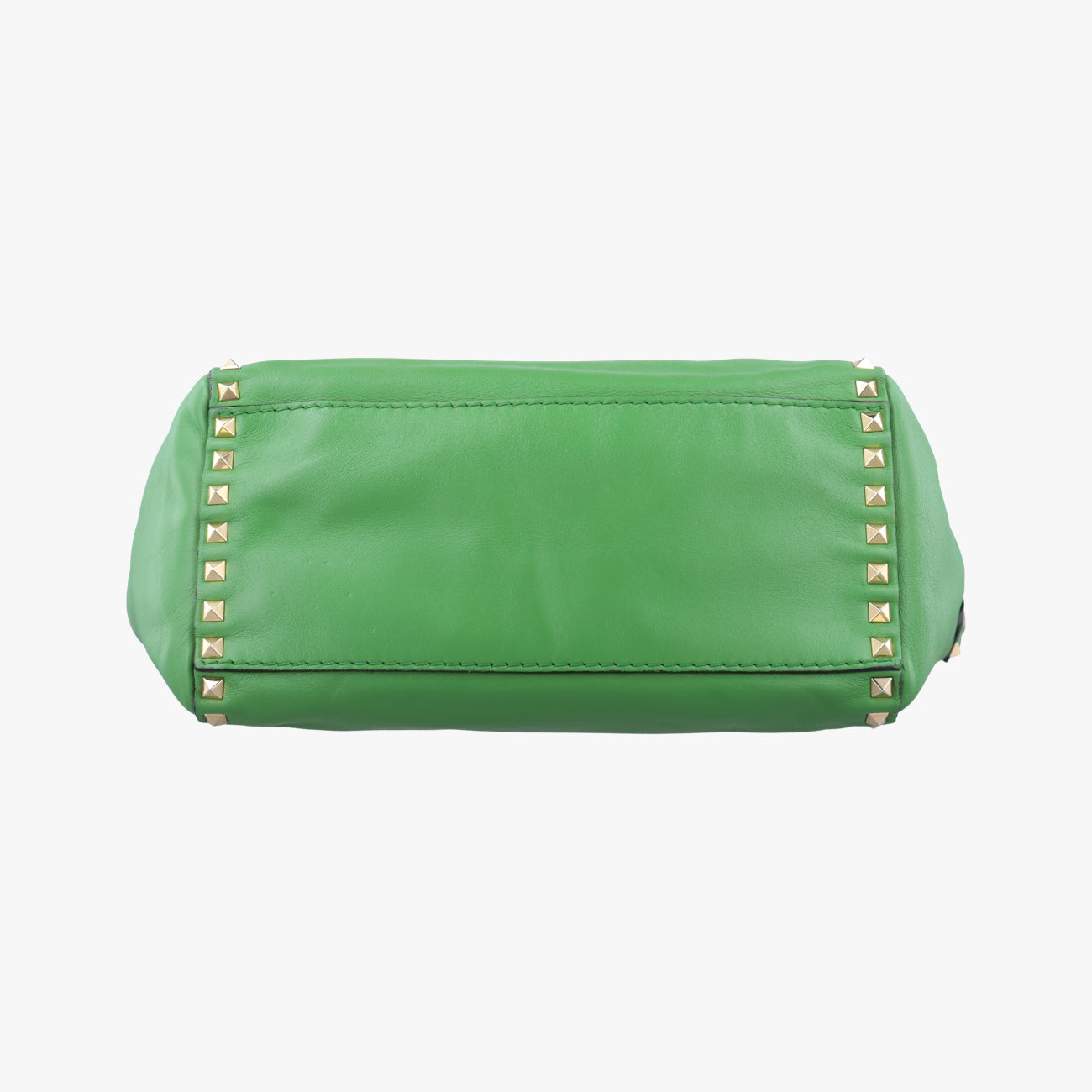 Pre-owned Valentino Rockstud Green Leather  shoulderbag | stylenewstar