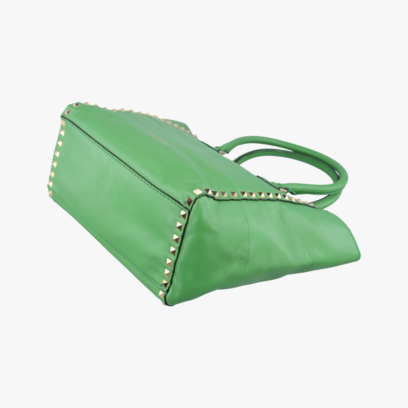 Pre-owned Valentino Rockstud Green Leather  shoulderbag | stylenewstar