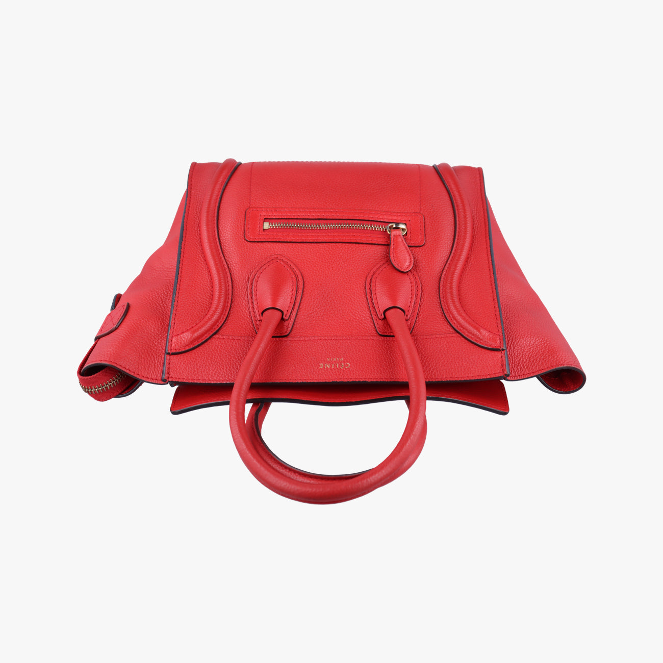 Pre-owned Celine Luggage Micro shopper Red Leather  handbag | stylenewstar