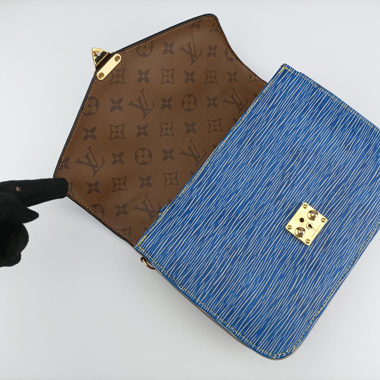 Pre-owned Louis Vuitton Pochette Métis MM brown×Denim Blue Monogram Reverse×Epi M52904 shoulderbag | stylenewstar