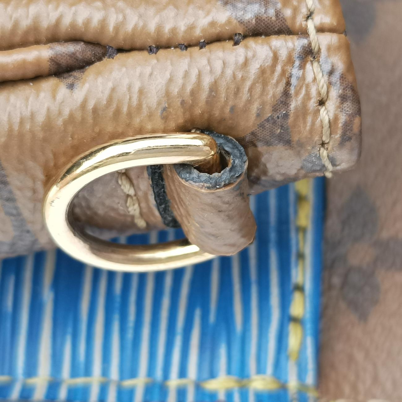 Pre-owned Louis Vuitton Pochette Métis MM brown×Denim Blue Monogram Reverse×Epi M52904 shoulderbag | stylenewstar