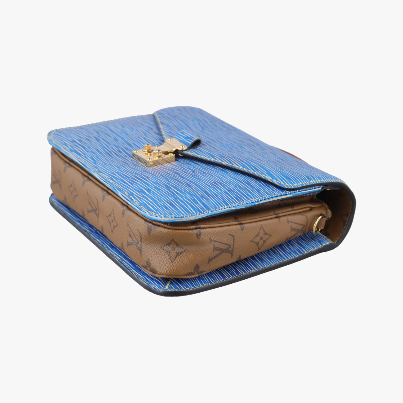 Pre-owned Louis Vuitton Pochette Métis MM brown×Denim Blue Monogram Reverse×Epi M52904 shoulderbag | stylenewstar