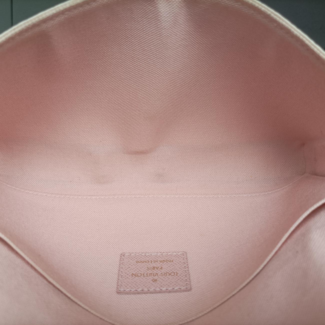 Pre-owned Louis Vuitton Pochette FéLICIE Azur Damier Canvas N63106 shoulderbag | stylenewstar