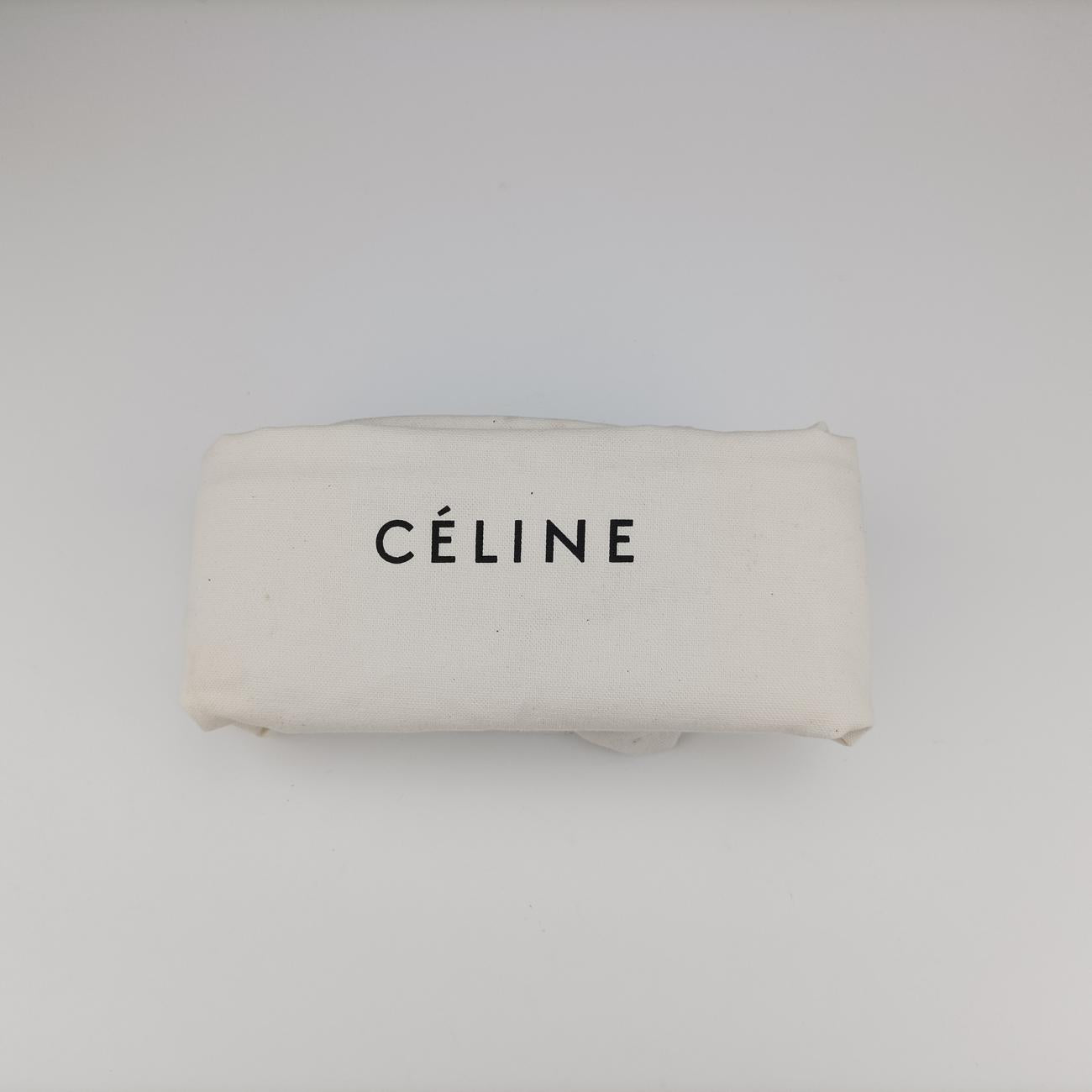 Pre-owned Celine Horizontal  side zip Grey leather  shoulderbag | stylenewstar