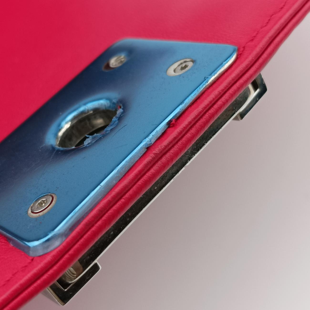 Pre-owned Chanel Boy Chanel Matelasse Coco Mark Red lambskin A90164 shoulderbag | stylenewstar