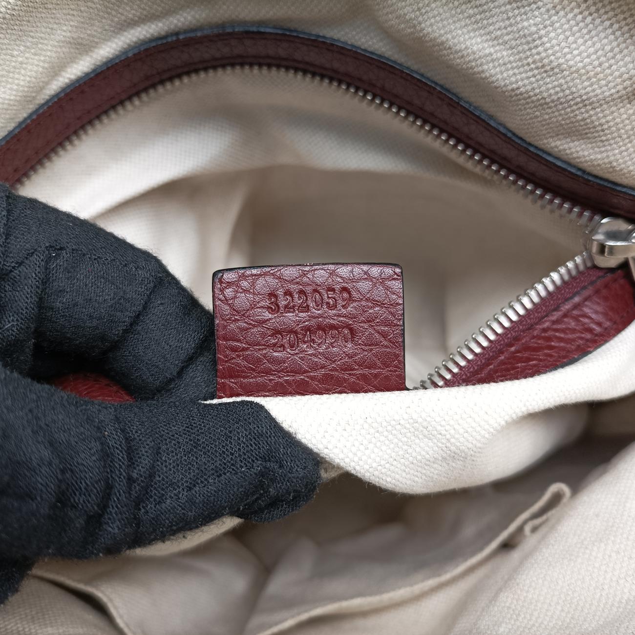 Secondhand Gucci Interlocking G Logo Soho Messenger Burgundy Leather 322059 shoulderbag | stylenewstar