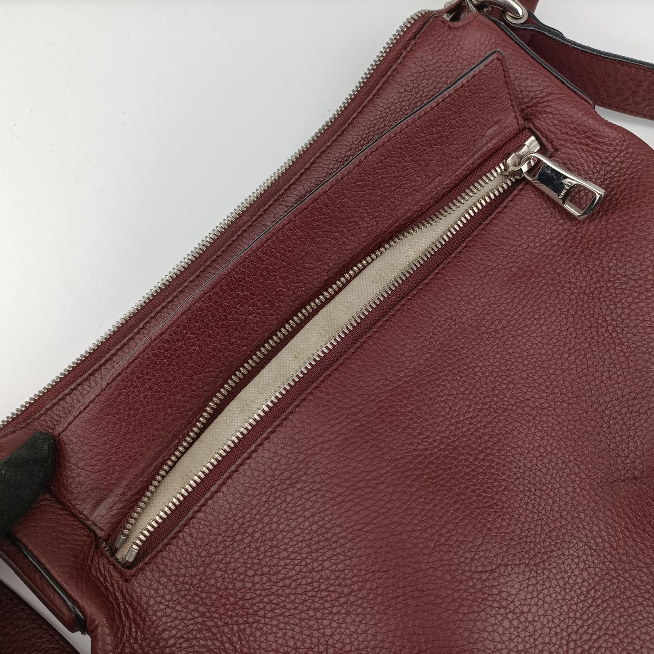 Secondhand Gucci Interlocking G Logo Soho Messenger Burgundy Leather 322059 shoulderbag | stylenewstar