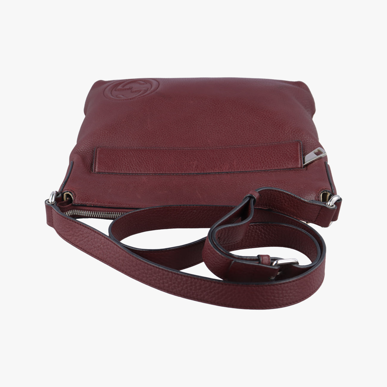 Secondhand Gucci Interlocking G Logo Soho Messenger Burgundy Leather 322059 shoulderbag | stylenewstar