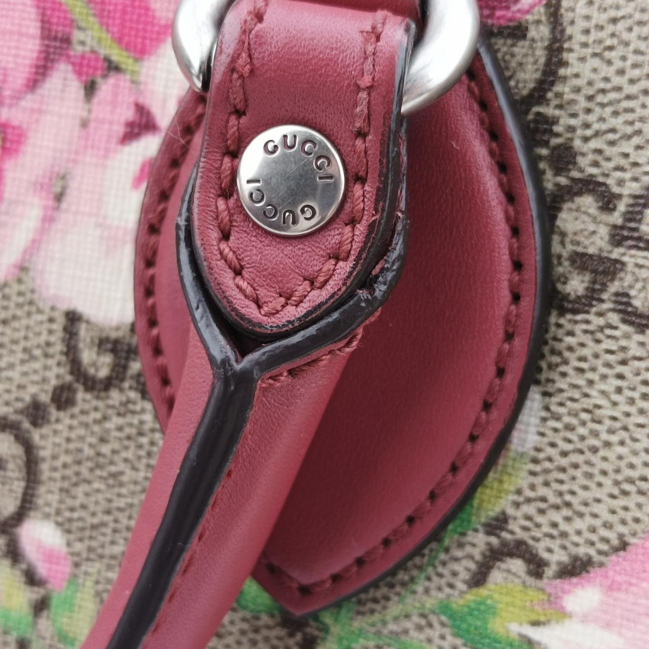 Pre-owned Gucci GG SUPREME beige×Multicolour PVC coated canvas x leather 409529 shoulderbag | stylenewstar