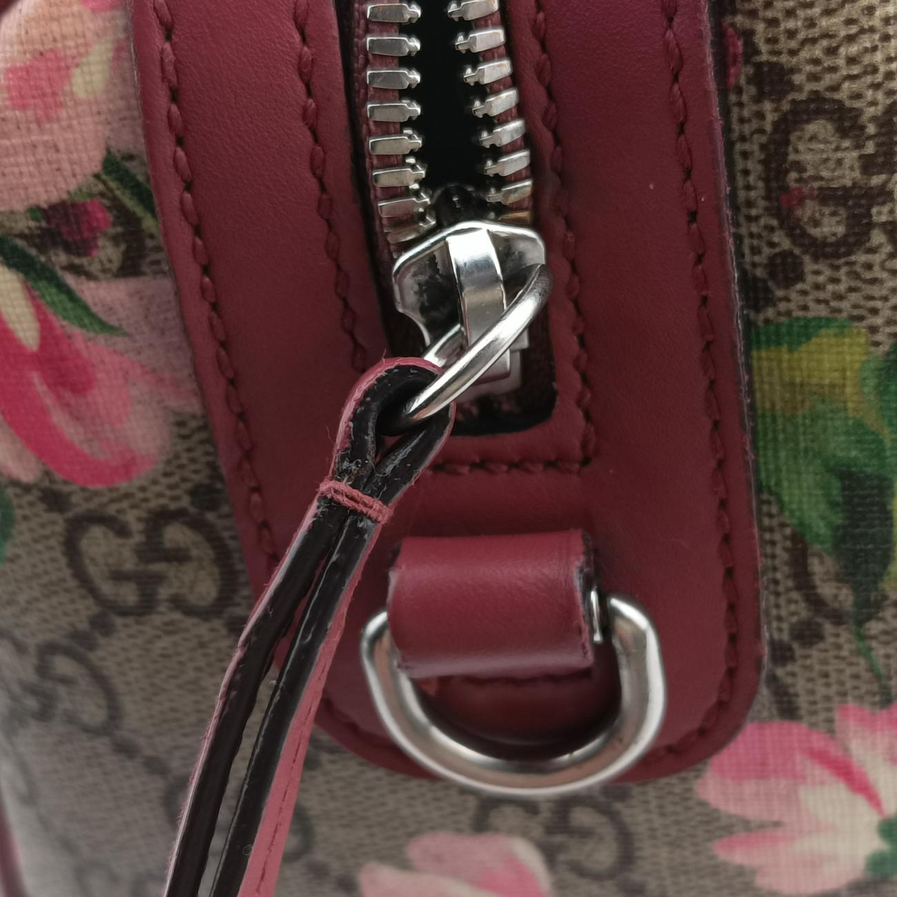 Pre-owned Gucci GG SUPREME beige×Multicolour PVC coated canvas x leather 409529 shoulderbag | stylenewstar