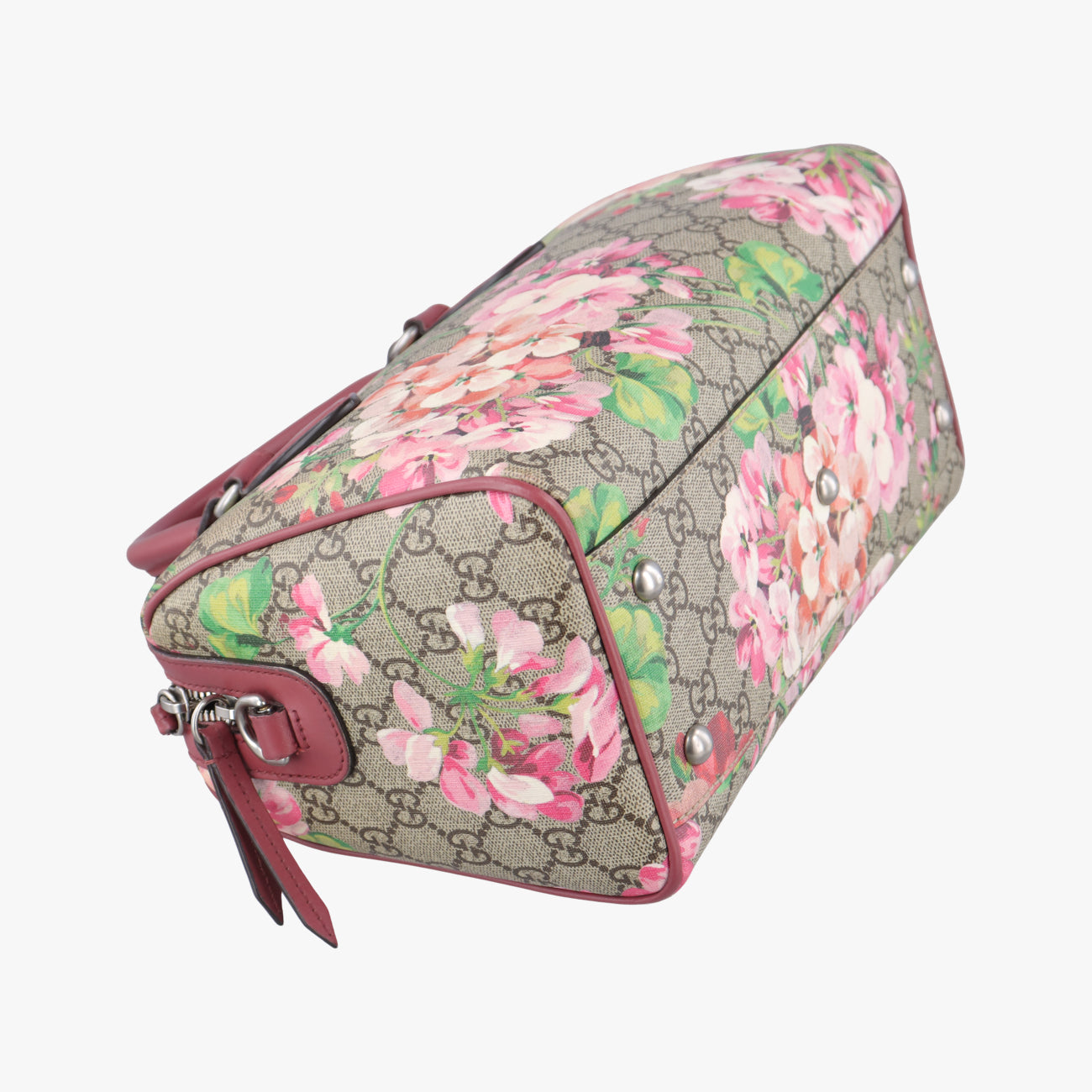 Pre-owned Gucci GG SUPREME beige×Multicolour PVC coated canvas x leather 409529 shoulderbag | stylenewstar