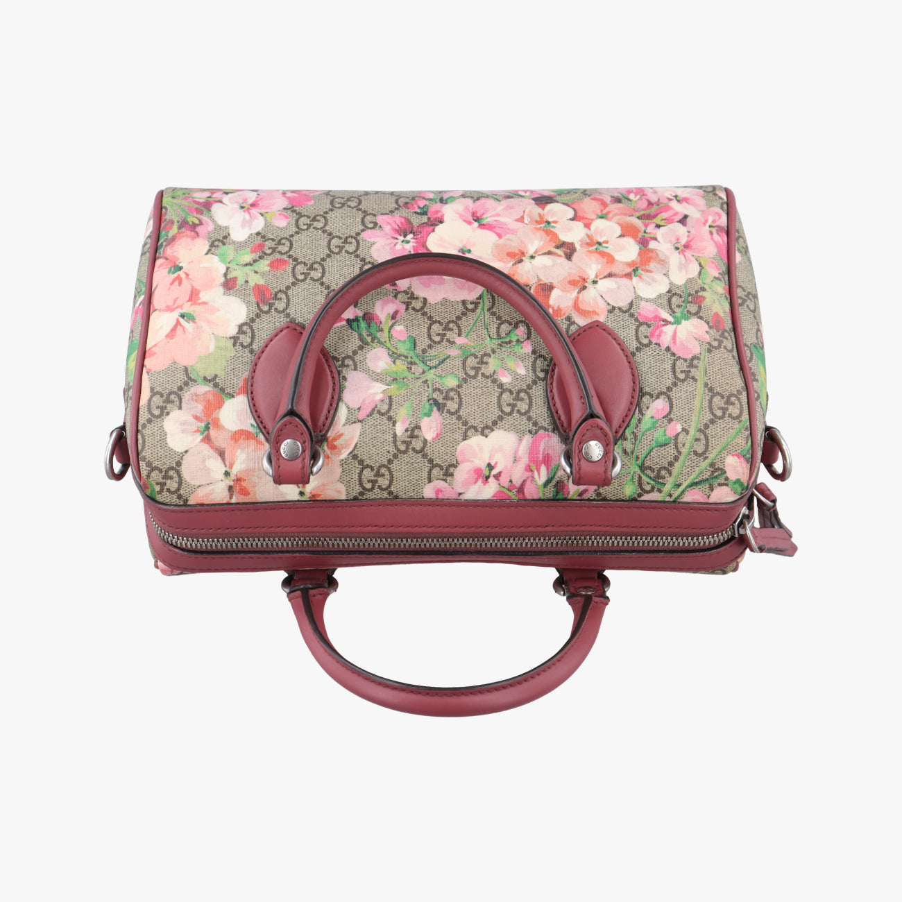 Pre-owned Gucci GG SUPREME beige×Multicolour PVC coated canvas x leather 409529 shoulderbag | stylenewstar