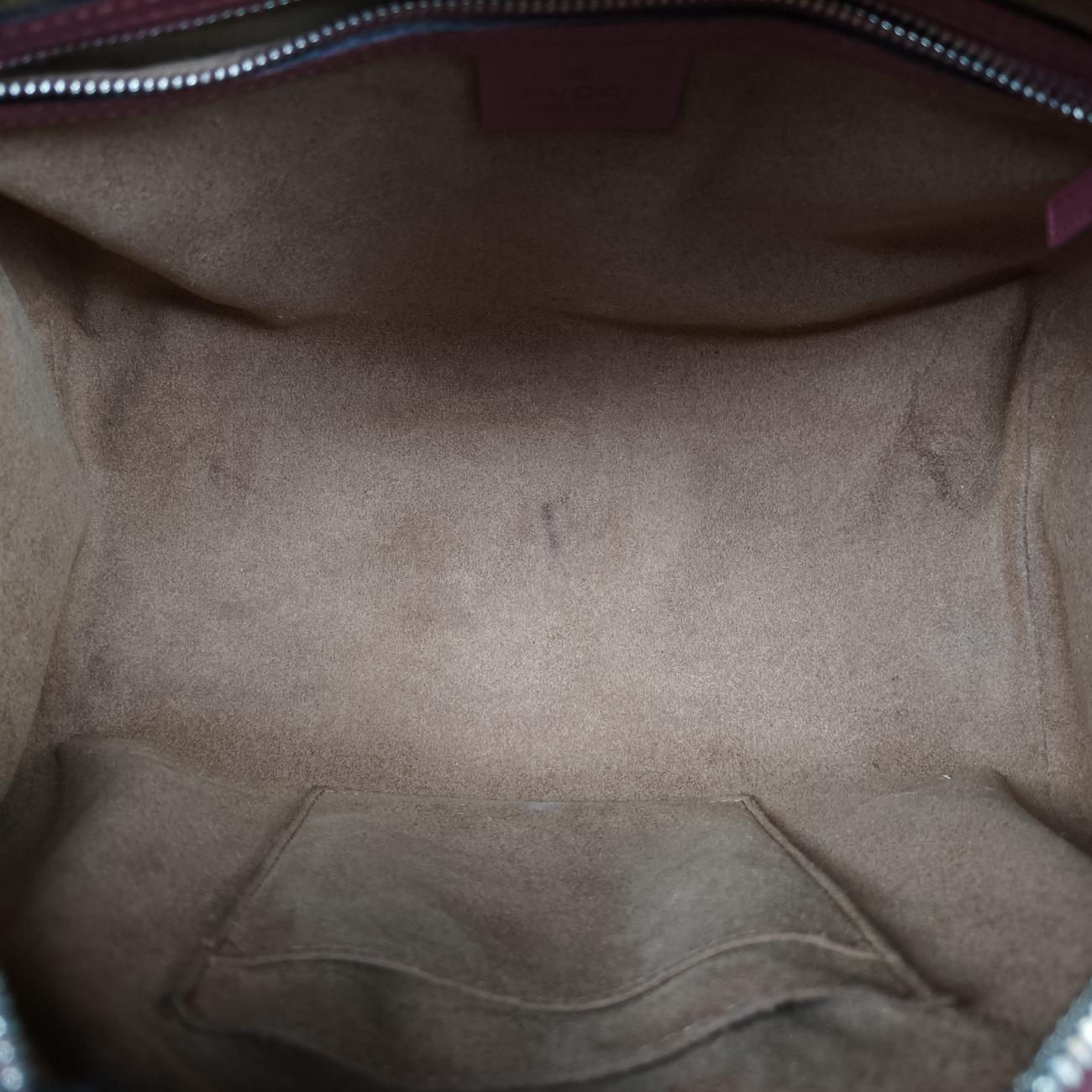 Pre-owned Gucci GG SUPREME beige×Multicolour PVC coated canvas x leather 409529 shoulderbag | stylenewstar