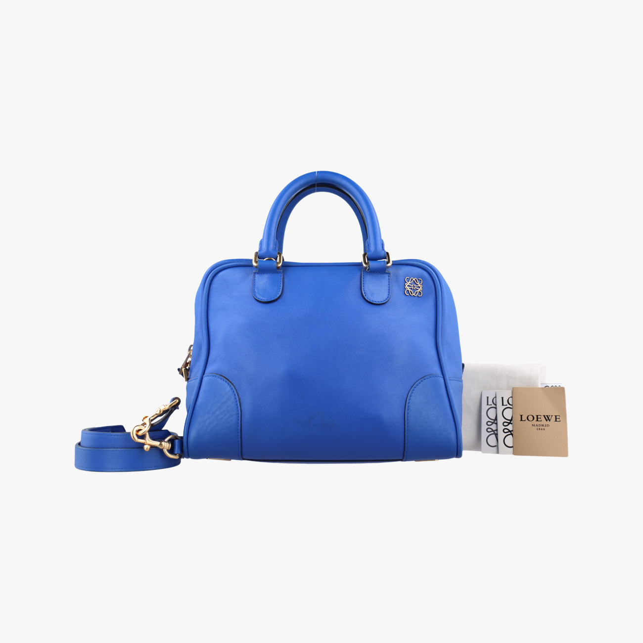 Secondhand Loewe Amazona Blue Leather  shoulderbag | stylenewstar