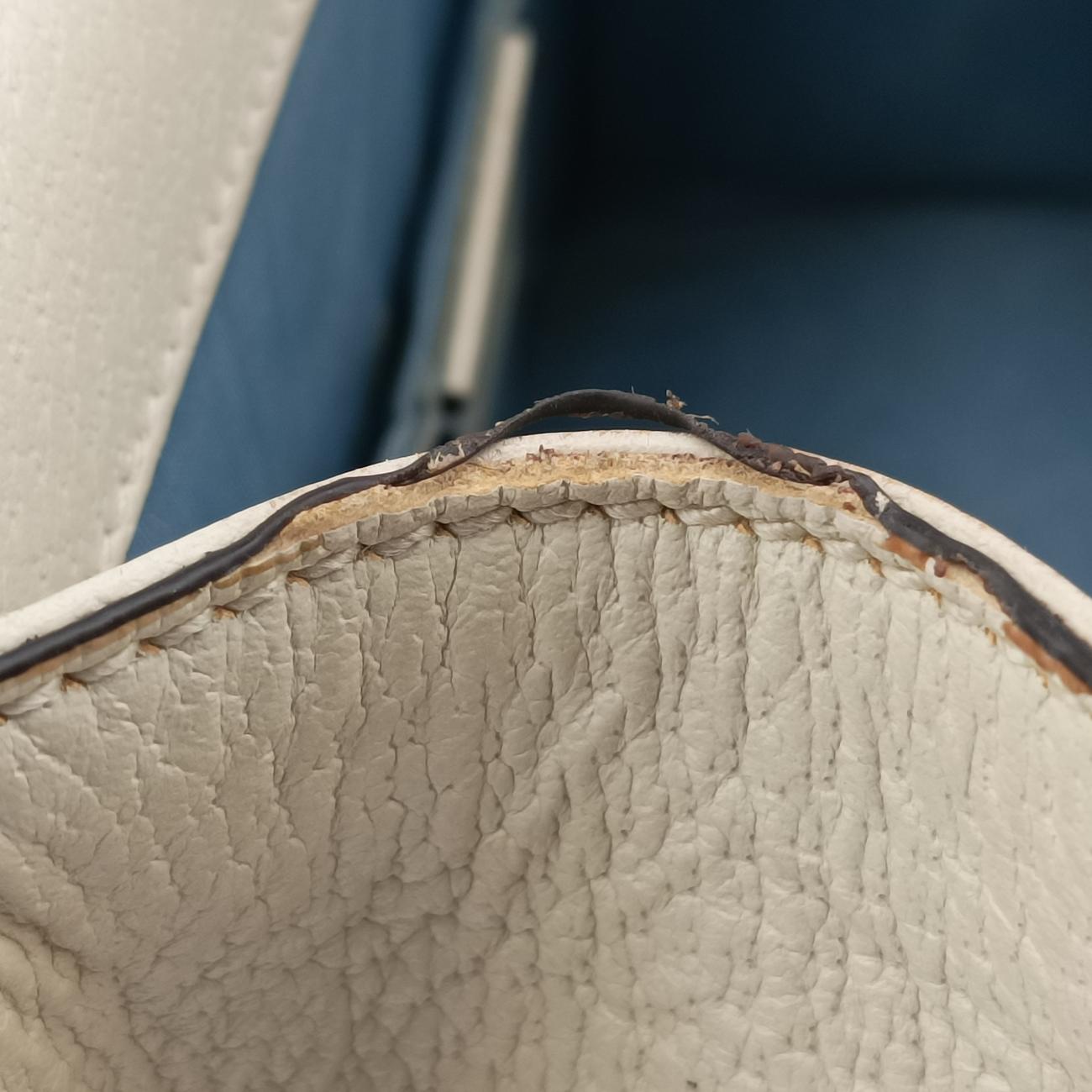 Pre-owned Gucci Sylvie White x Navy x Red Leather 470270 shoulderbag | stylenewstar