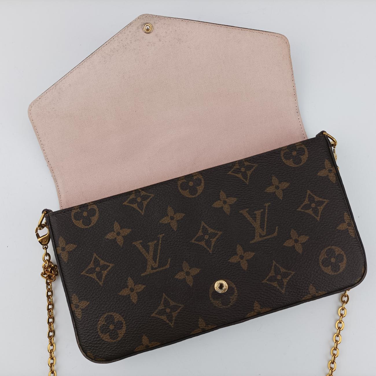 Vintage Louis Vuitton Félicie Brown×multicolor Leather M62415 shoulderbag | stylenewstar