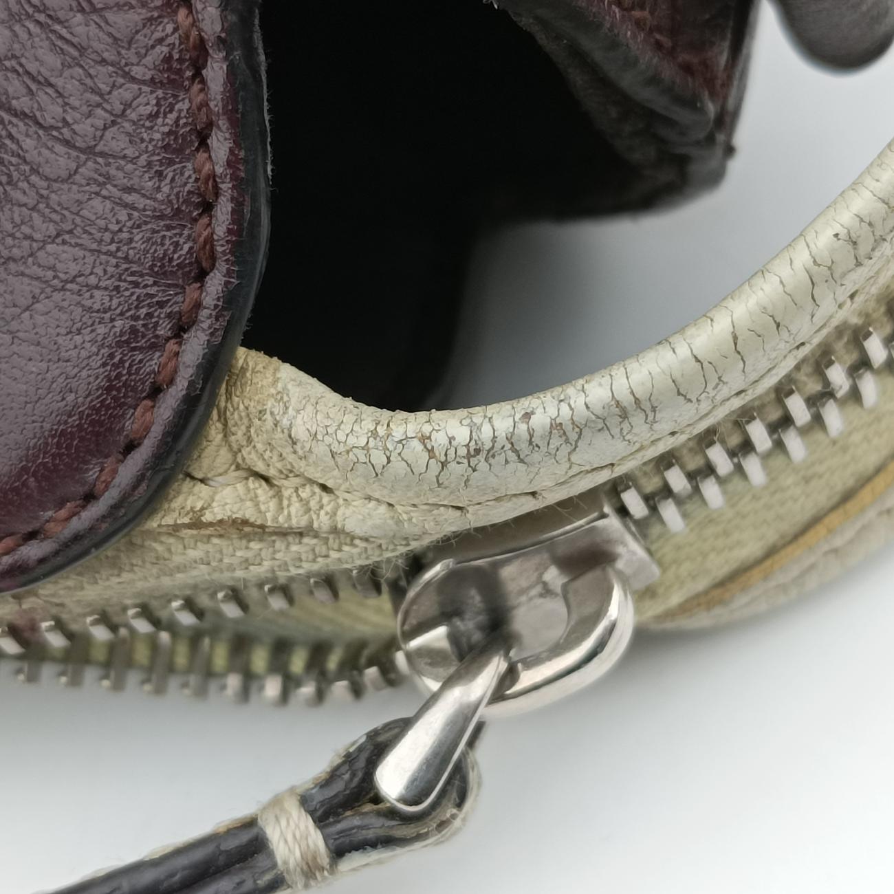 Pre-owned Fendi By The Way Bordeaux × Black Leather 8BL124 shoulderbag | stylenewstar