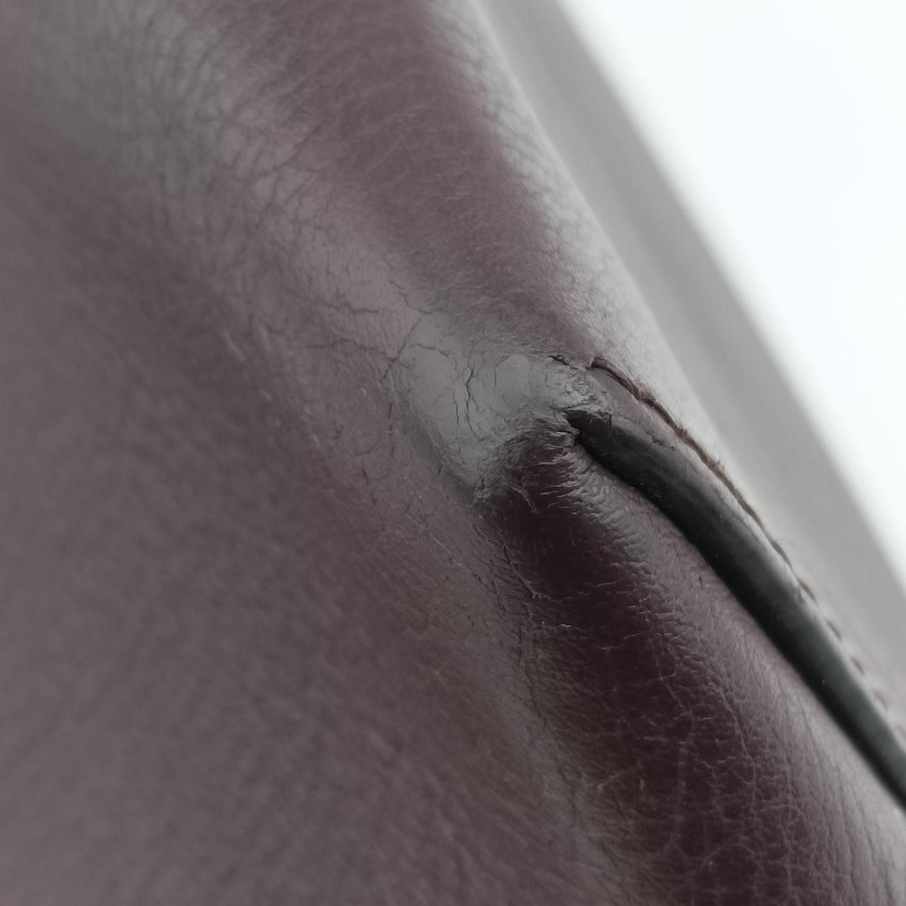 Pre-owned Fendi By The Way Bordeaux × Black Leather 8BL124 shoulderbag | stylenewstar